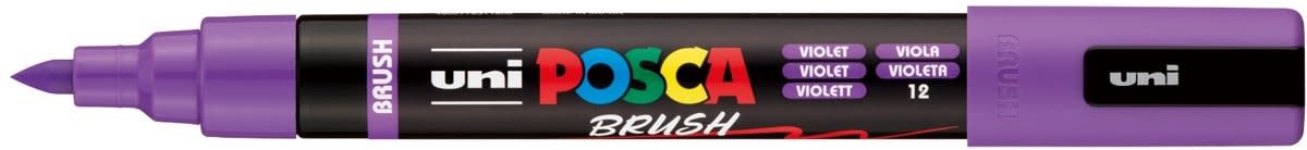 POSCA Marqueur Pointe Moyenne Brush PC5BR Violet