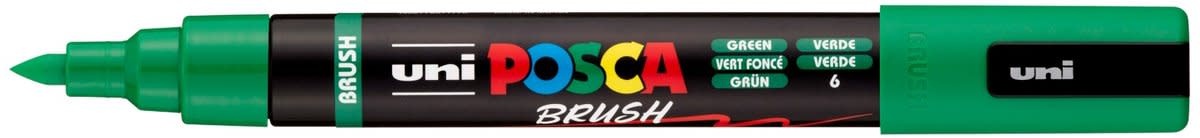 POSCA Marqueur Pointe Moyenne Brush PC5BR Vert Foncé
