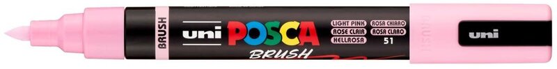 POSCA Marqueur Posca Pointe Moyenne Brush PC5BR Rose Clair