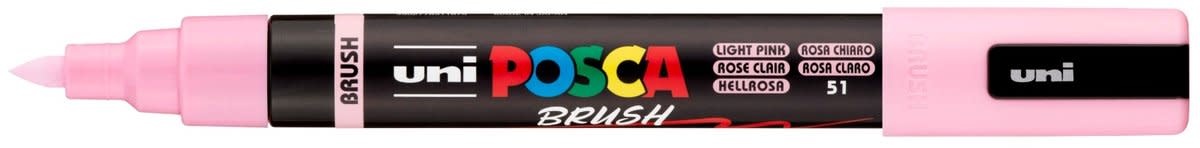 POSCA Marqueur Pointe Moyenne Brush PC5BR Rose Clair