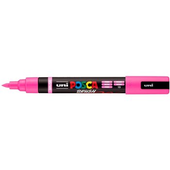 POSCA Marqueur Pointe Moyenne Brush PC5BR Rose