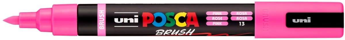 POSCA Marqueur Pointe Moyenne Brush PC5BR Rose