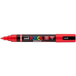 POSCA Marqueur Pointe Moyenne Brush PC5BR Rouge