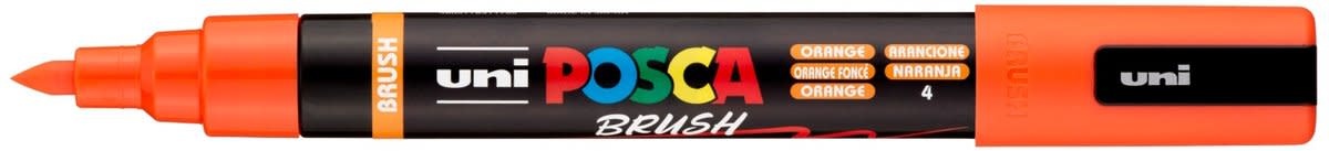 POSCA Marqueur Pointe Moyenne Brush PC5BR Orange Foncé