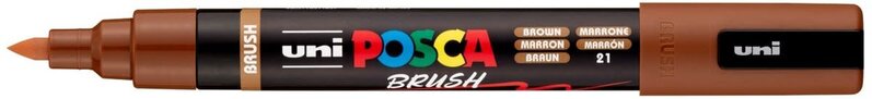 POSCA Marqueur Posca Pointe Moyenne Brush PC5BR Marron