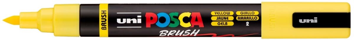 POSCA Marqueur Pointe Moyenne Brush PC5BR Jaune