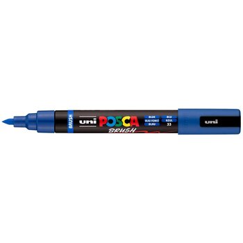 POSCA Marqueur Pointe Moyenne Brush PC5BR Bleu Foncé
