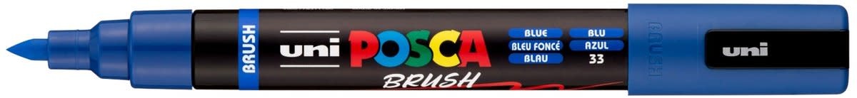 POSCA Marqueur Pointe Moyenne Brush PC5BR Bleu Foncé