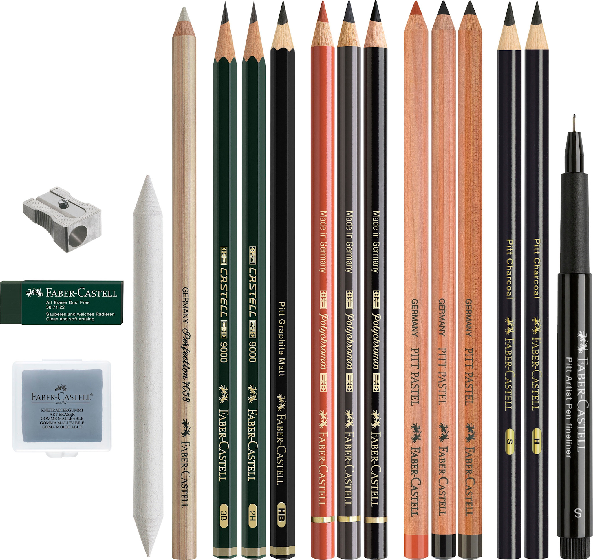 FABER CASTELL Set découverte matériel d'art sec , 17 pcs