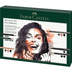 FABER CASTELL Set découverte matériel d'art sec , 17 pcs