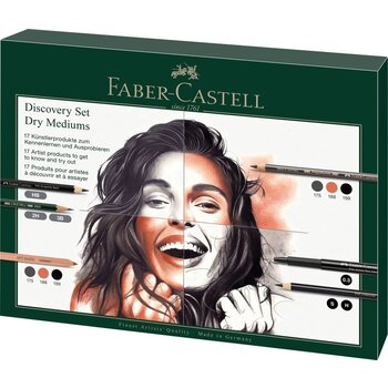 FABER CASTELL Set découverte matériel d'art sec , 17 pcs