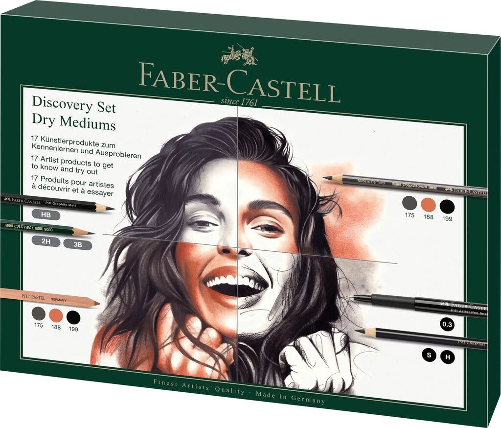 FABER CASTELL Set découverte matériel d'art sec , 17 pcs