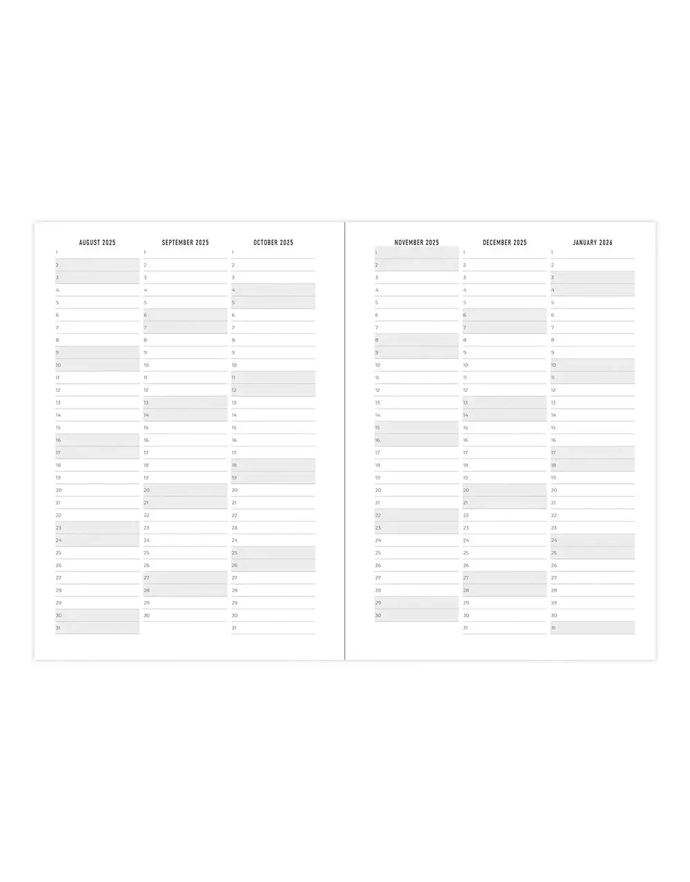 LETTS Bumblebee A6 1 jour par page 2025-2026 - Multilanguage