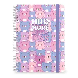 LEGAMI Lined Spiral- Bound Notepad - Spiral Notebook - Maxi - Teddy Bear