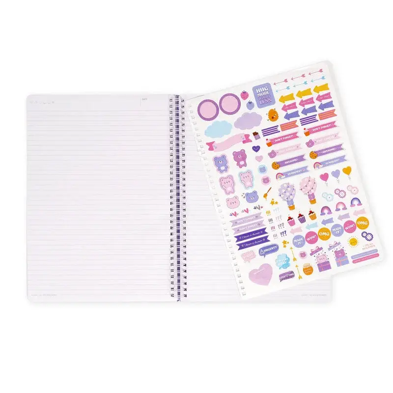 LEGAMI Lined Spiral- Bound Notepad - Spiral Notebook - Maxi - Teddy Bear