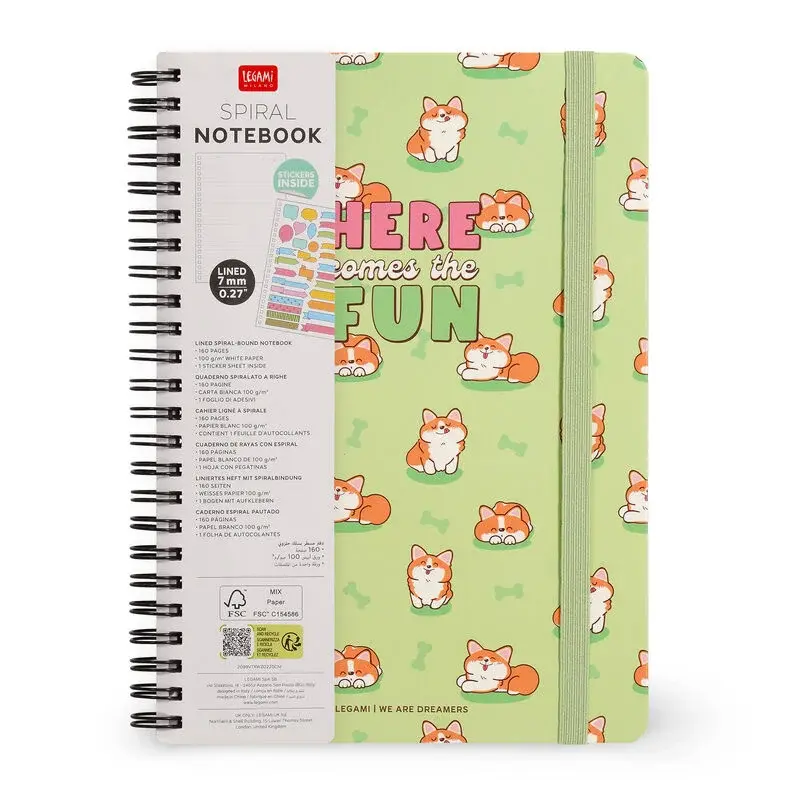 LEGAMI Lined Spiral- Bound Notepad - Spiral Notebook - Large - To Be Defined