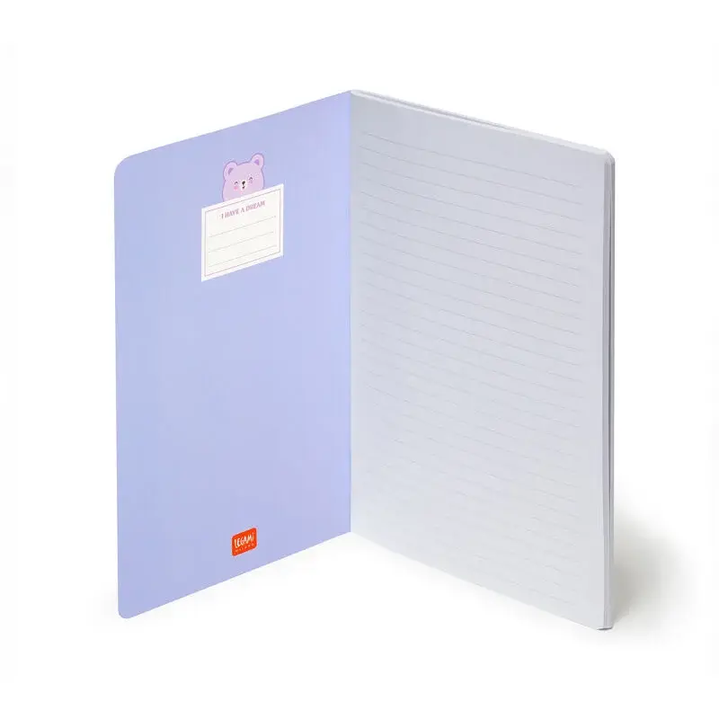 LEGAMI Lined Notebook - Quaderno - Large - Teddy Bear