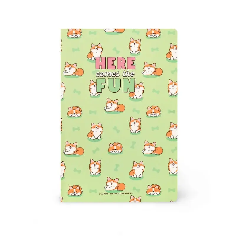LEGAMI Lined Notebook - Quaderno - Large - Corgi
