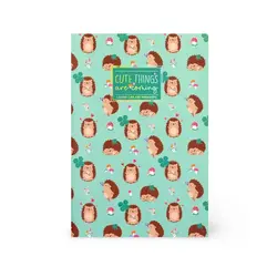 LEGAMI Notebook pages lignées - Quaderno - Large - Hedgehog 18,8x24,8cm 100 Pages 100g/m²