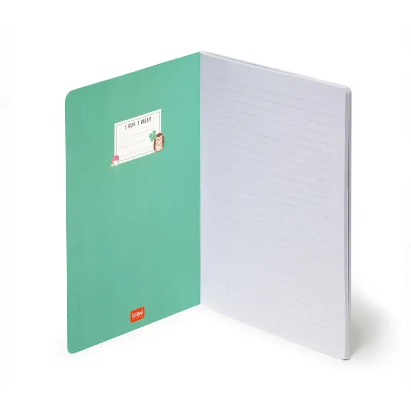 LEGAMI Lined Notebook - Quaderno - Large - Hedgehog