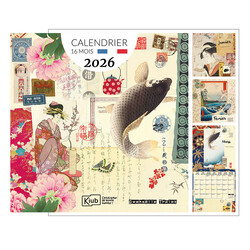 KIUB Calendrier Classique 16 Mois 2026 Gwenaelle Trolez Japon