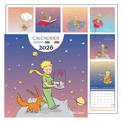 KIUB Calendrier Classique 16 Mois 2026 Le Petit Prince Dégradé