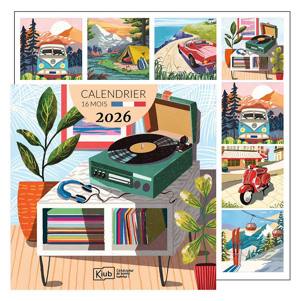 KIUB Calendrier Classique 16 Mois 2026 Cake And Crayons