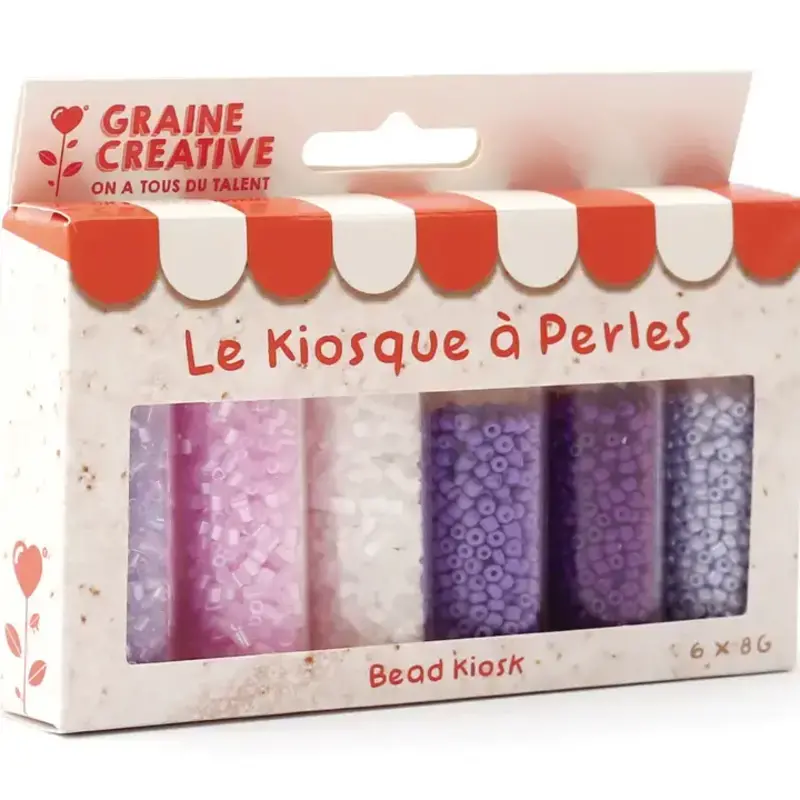 GRAINE CREATIVE Assortiment De Perles Tubes Lavender Limonade