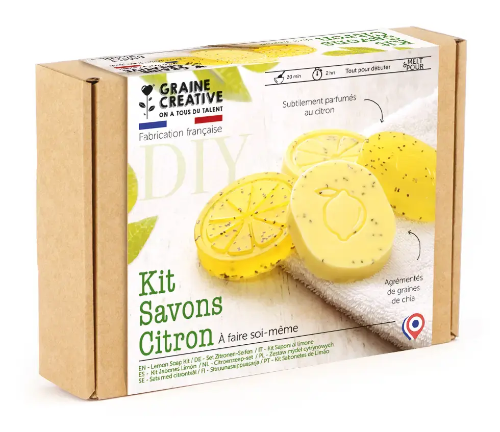 GRAINE CREATIVE Kit Diy Savons Citron & Graines De Chia