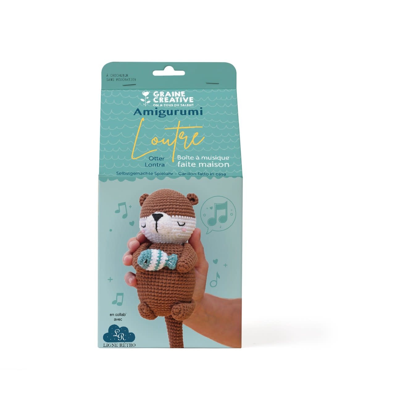 GRAINE CREATIVE Kit Amigurumi Loutre Musicale