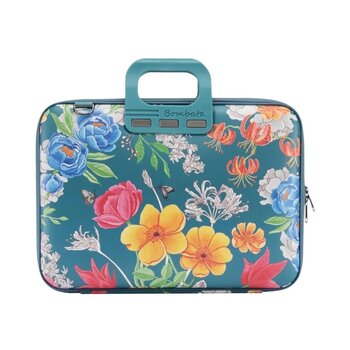 BOMBATA Mallette Bombata Edition Limitée Peonia 15'' Bleu Pétrole