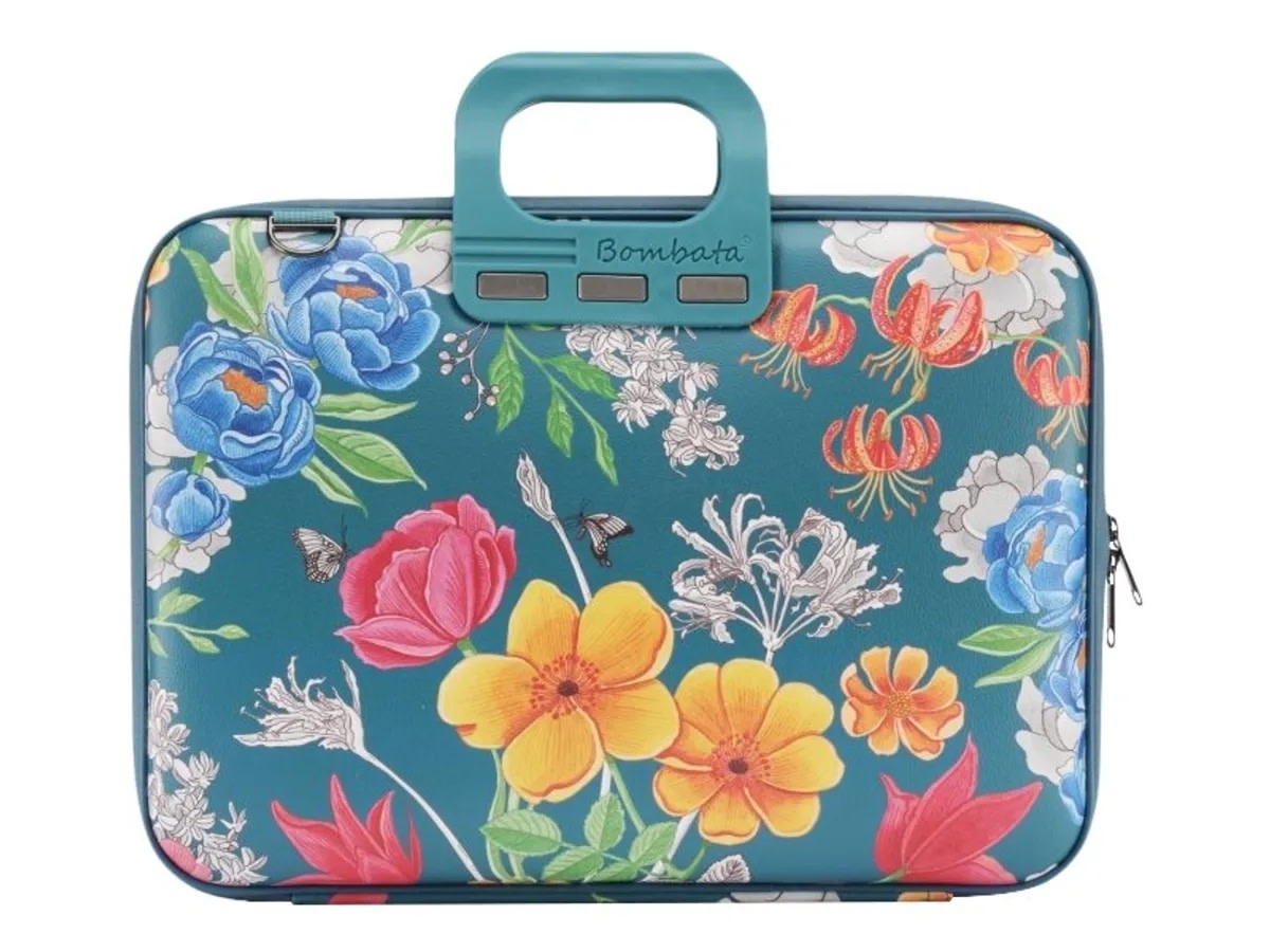 BOMBATA Mallette Bombata Edition Limitee Peonia 15'' Bleu Petrole