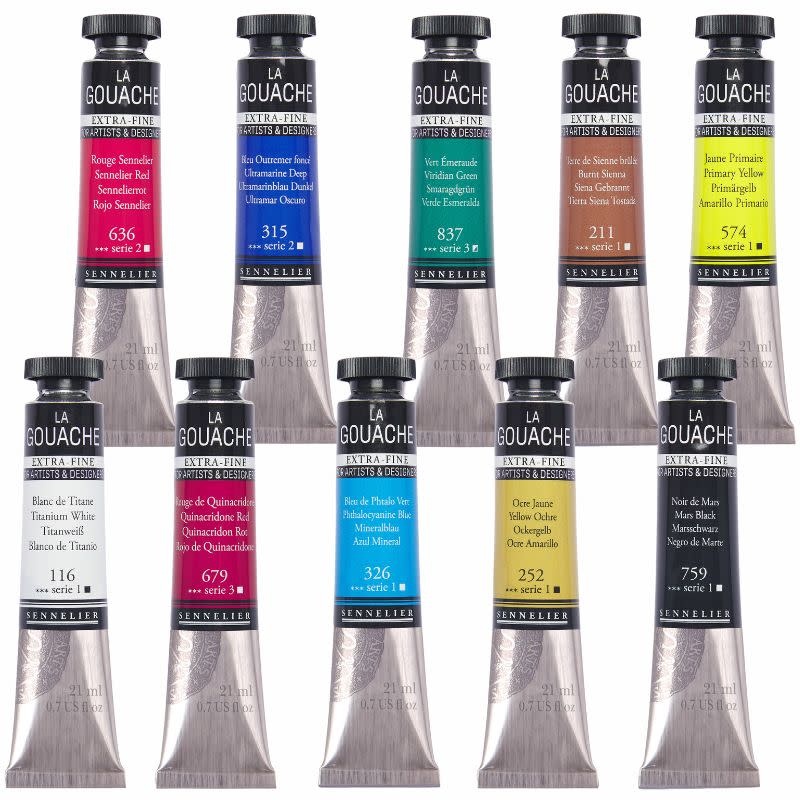 SENNELIER Set Gouache 10 Tubes 21ml