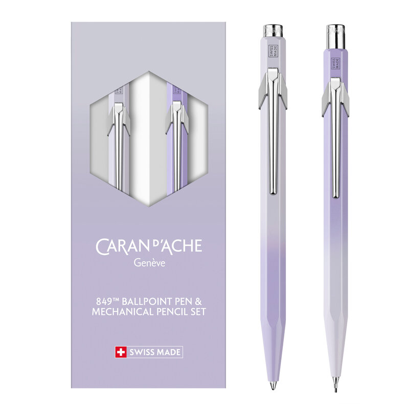 CARAN D'ACHE Set stylo bille 849 et Porte-mine 844 0,5mm BLOOMING LAVENDER