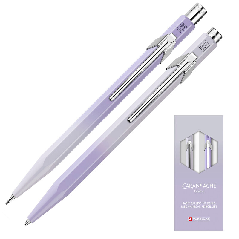 CARAN D'ACHE Set stylo bille 849 et Porte-mine 844 0,5mm BLOOMING LAVENDER