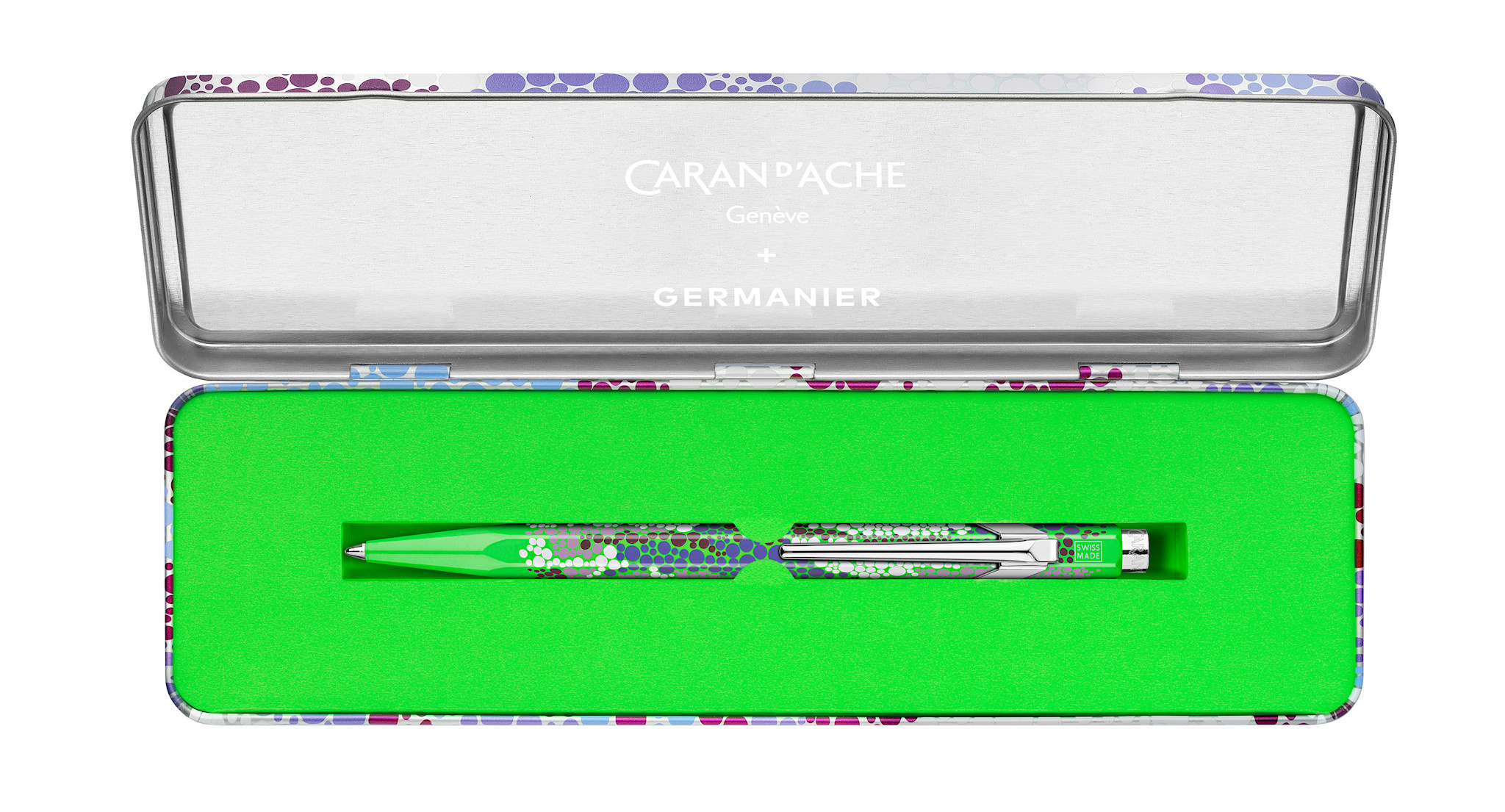 CARAN D'ACHE Stylo bille 849™ Germanier Vert fluo avec étui métal