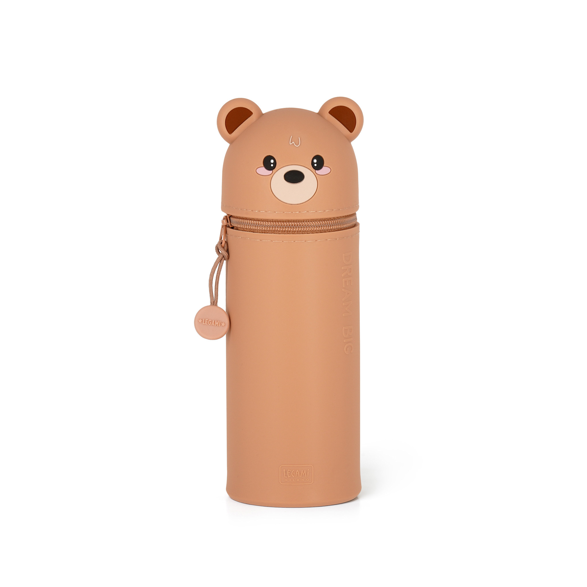 LEGAMI 2-In-1 Silicone Pencil Case - Kawaii - Teddy Bear