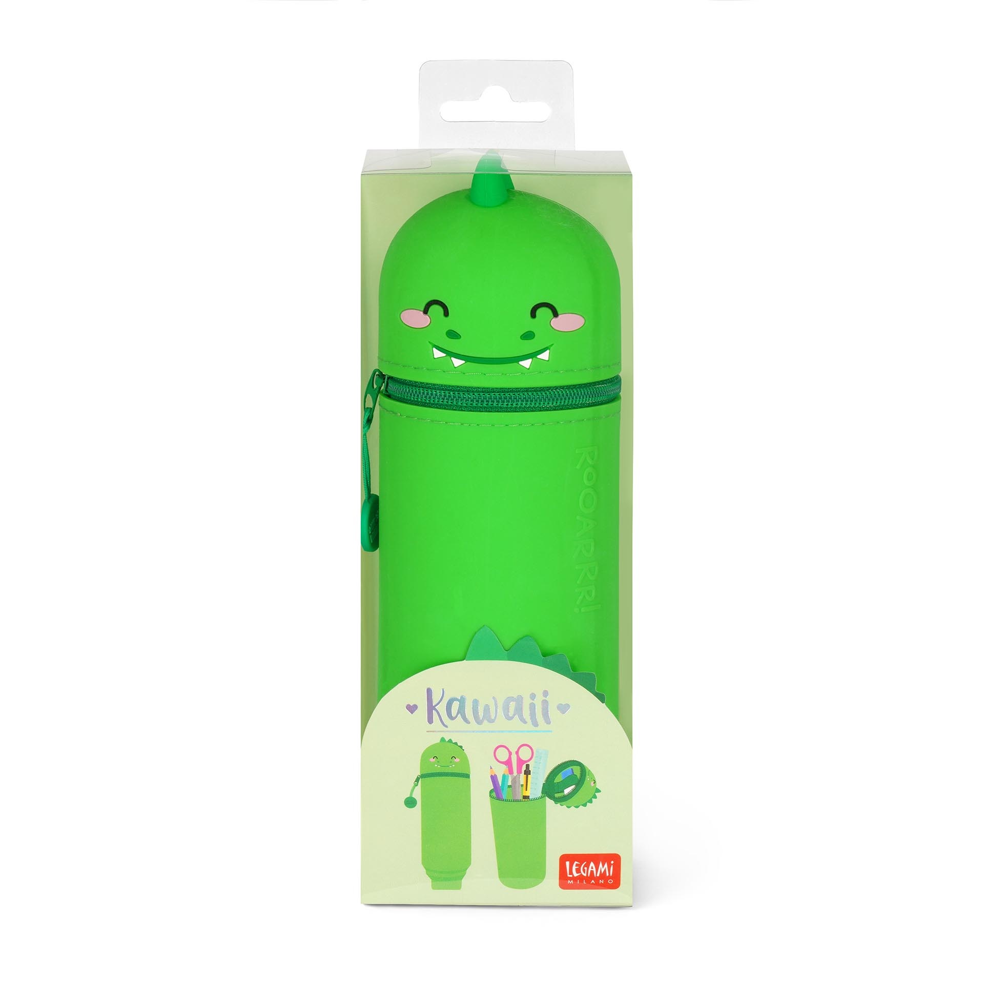 LEGAMI 2-In-1 Silicone Pencil Case - Kawaii - Dino