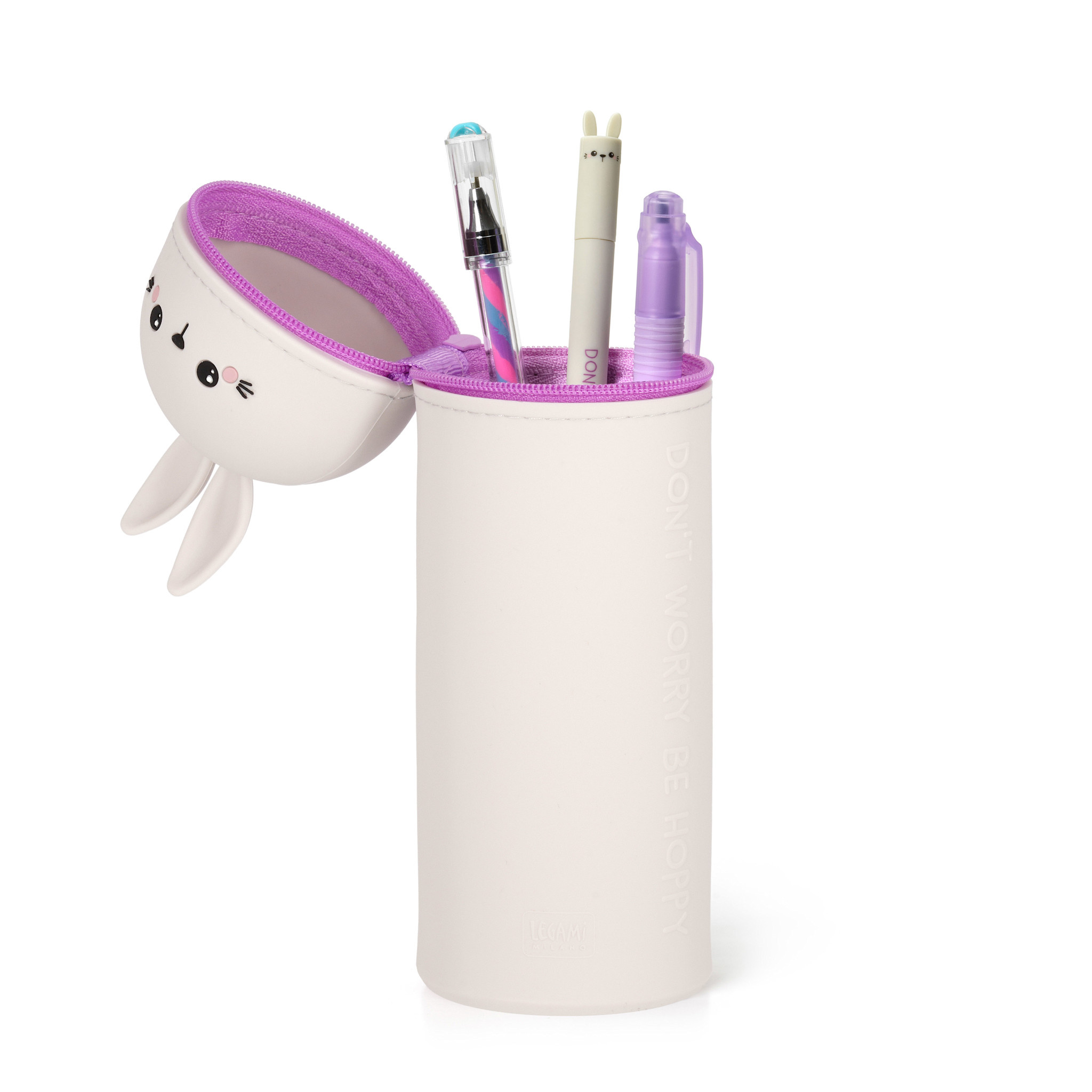 LEGAMI 2-In-1 Silicone Pencil Case - Kawaii - Bunny
