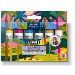 LEFRANC BOURGEOIS Linel Gouache Extra-Fine Set 6X14Ml Voyage