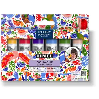 LEFRANC BOURGEOIS Linel Gouache Extra-Fine Set 6X14Ml Design