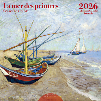 EDITIONS DU DESASTRE Calendrier 30x30cm 16 mois 2025-2026 Mer Des Peintres
