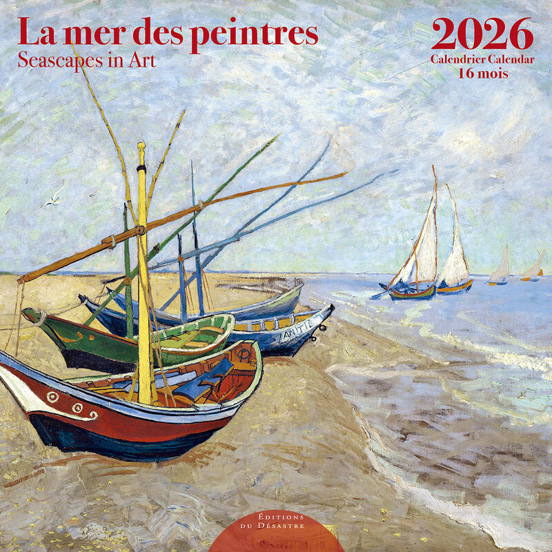 EDITIONS DU DESASTRE Calendrier 30x30cm 16 mois 2025-2026 Mer Des Peintres
