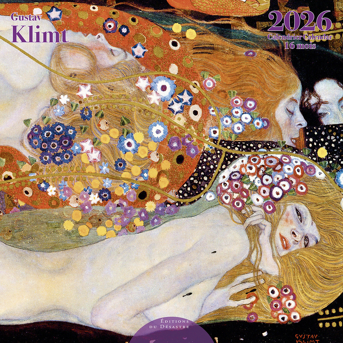 EDITIONS DU DESASTRE Calendrier 30x30cm 16 mois 2025-2026 Klimt