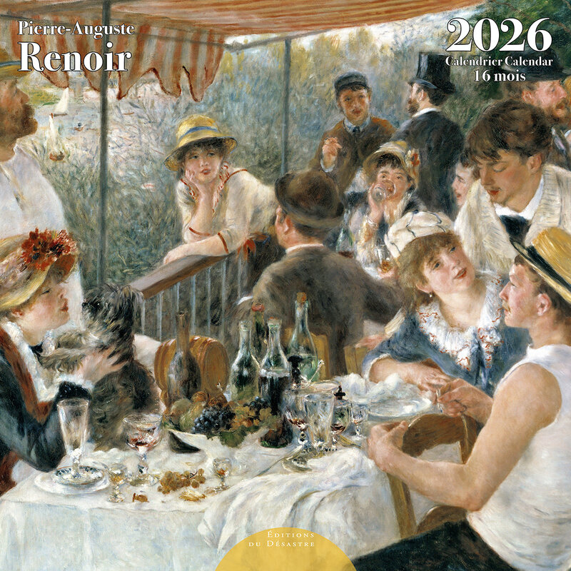EDITIONS DU DESASTRE Calendrier 30x30cm 16 mois 2025-2026 Renoir