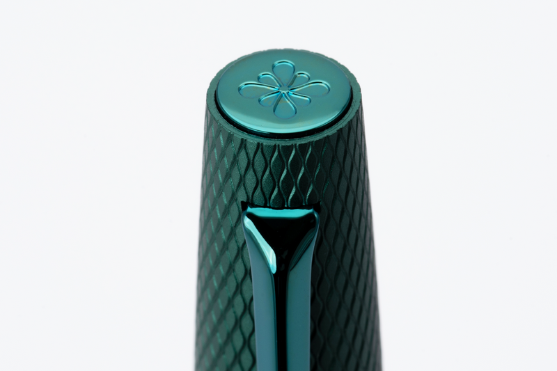 DIPLOMAT Stylo Plume "Viper" vert guilloche F/M F/M