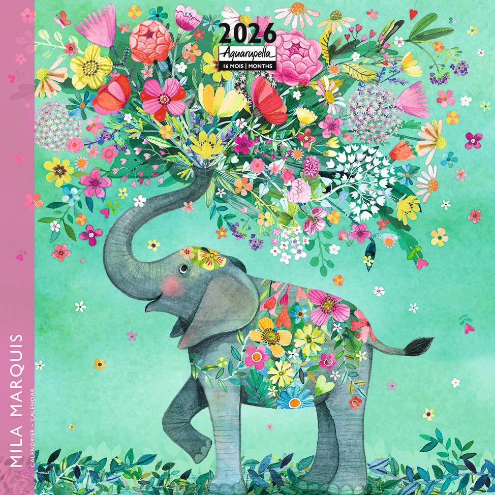 Calendriers 16x16cm 16 mois 2025-2026 Illustrations Mila Marquis