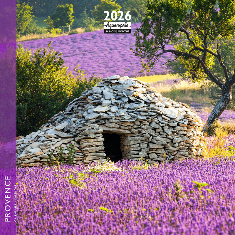 Calendriers 16x16cm 16 mois 2025-2026 Provence