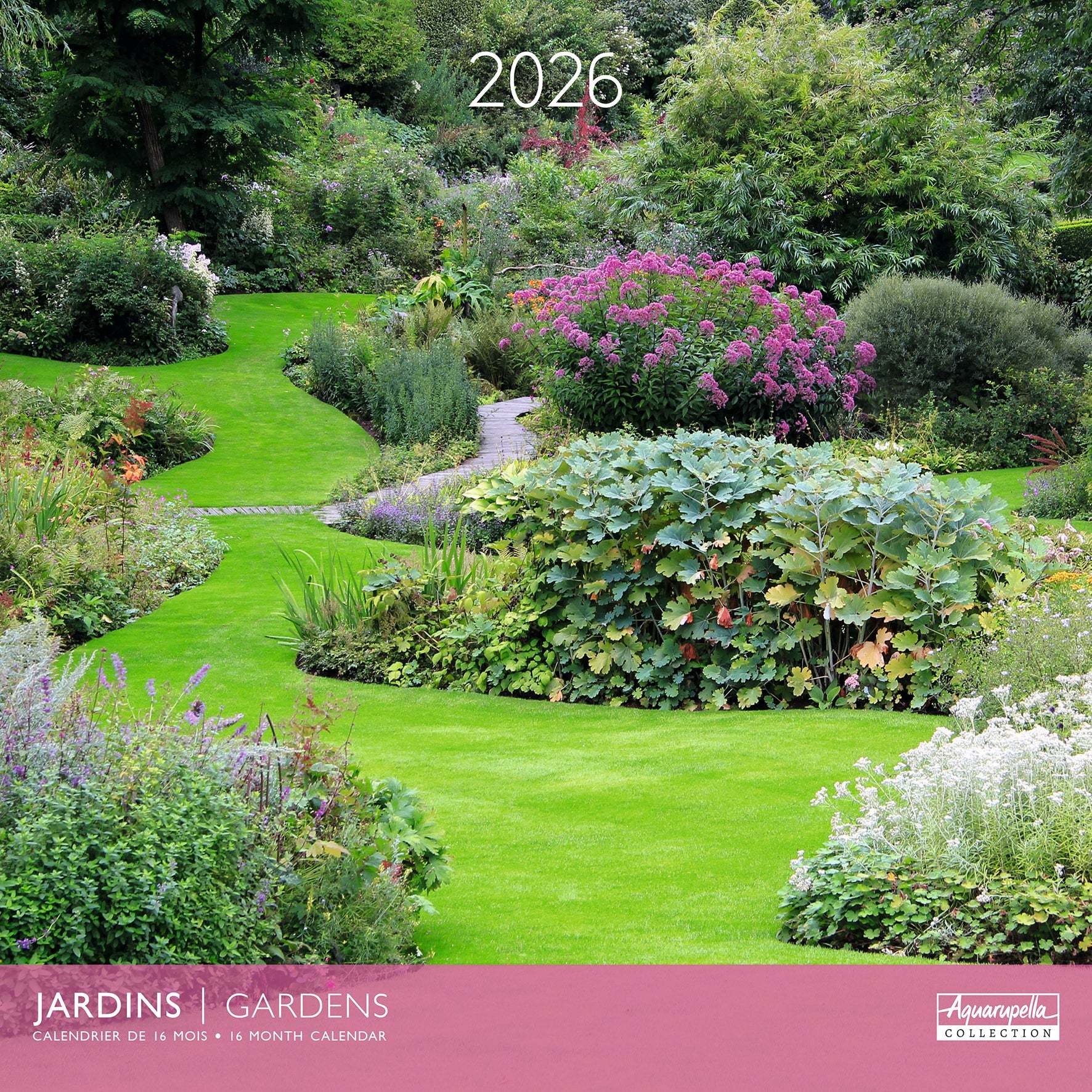 Calendriers 30x30cm 16 mois 2025-2026 Jardins