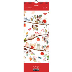 Calendriers Longs 41x17cm 16 mois 2025-2026 Sue Miano